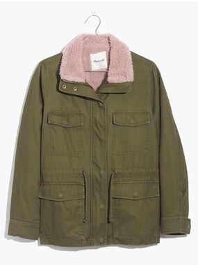 Madewell Sherpa-Trimmed Military Surplus Jacket Size Small